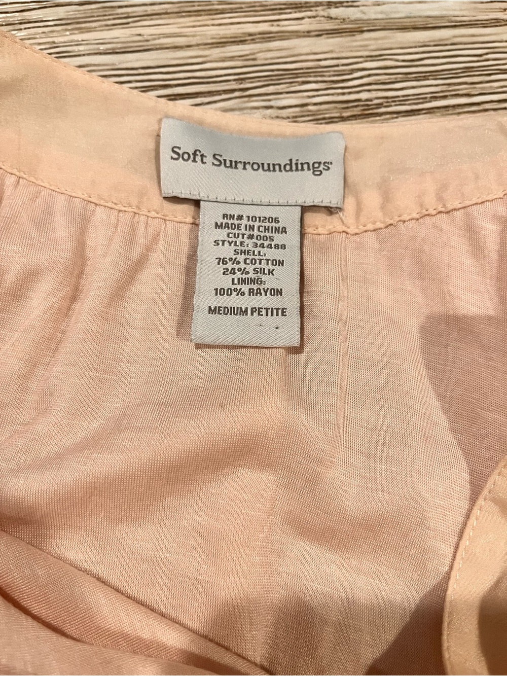 Soft Surroundings Cotton Silk Blush/Pink Tunic Eylet Embroidered Hem Medium - Picture 8 of 10